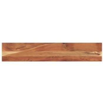 Tablero de mesa rectangular de madera maciza de acacia 140x20x3,8 cm color marrón