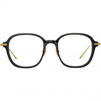Linda Farrow LANE LF75A Asian Fit C1 Men's Eyeglasses Black Size 49 - Blue Light Block Available