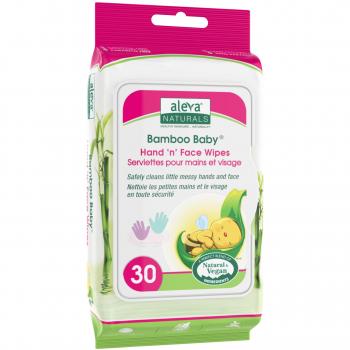 BAMBOO HAND N FACE WIPES by Aleva
