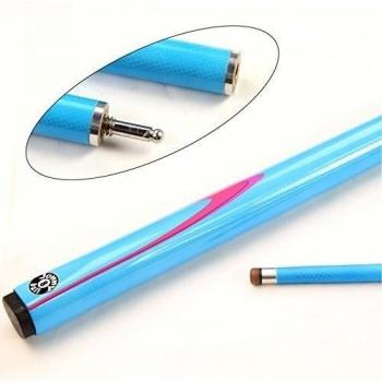 Jonny 8 Ball 144,78 cm azul neón Inferno 2piezas – Taco de grafito de billar punta de 9 mm