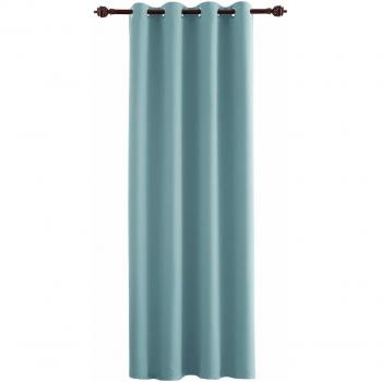 Deconovo Cortinas Opacas Telas Termicas Aislantes Frio Calor Ruido Luz Rayos UV para Salon Dormitorio 1 Pieza 140 x 260 cm Azul Cielo
