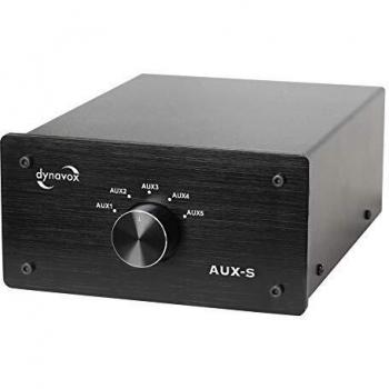 Dynavox AUX-S Switch de Audio con 5 Entradas RCA en Color Negro