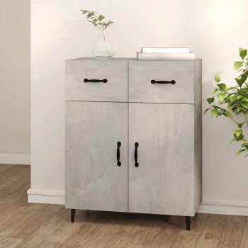 Armario de hormigón gris 69,5x34x90 cm de madera multicapa