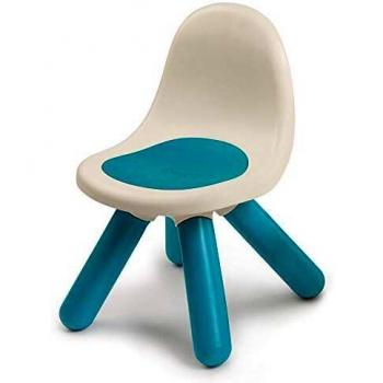 Smoby Kid - Silla infantil de plástico con respaldo para interior y exterior, color azul