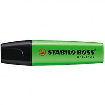 C/10 MARCADORES FLUORESCENTES VERDE STABILO BOSS 70