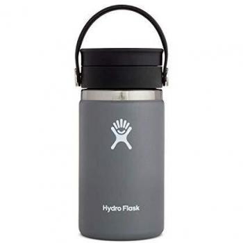 HYDRO FLASK - Termo Café para Llevar 354 ml, Taza Térmica, Vaso Isotérmico de Acero Inox, Aislamiento al Vacío, Tapón Antifugass Flex Sip, Libre de BPA, Apertura Ancha, Stone