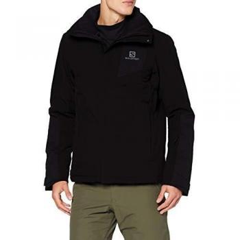 SALOMON Stormstrong Jkt M Chaquetón con Capucha para esquí, Mezcla de sintéticos, Hombre, Negro, 2XL