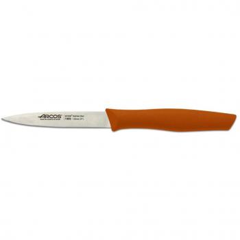 Cuchillo Mondador Arcos Nova 188633 de acero inoxidable Nitrum con mango ergonómico de Polipropileno, hoja de 10 cm en caja expositora
