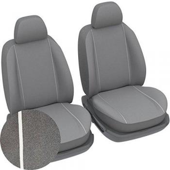Funda de Asiento Universal Delantera - 2 Asientos - Poliéster Gris - Antideslizante y Lavable