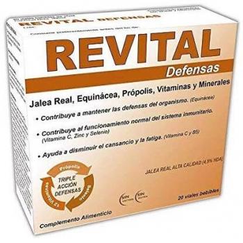 Revital Defensas - Con Jalea Real, Equinácea, Própolis, Vitaminas y Minerales - 20 Viales