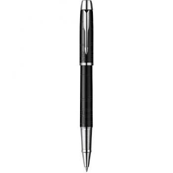 Parker IM Premium - Bolígrafo de tinta gel de punta fina cromado con caja, color negro