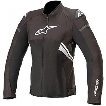 Chaqueta textil para motocicletas Alpinestars Stella T-GP Plus R V3 Air, color negro y blanco, diseñada para señoras