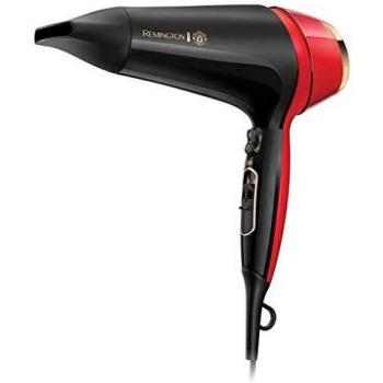Secador de Pelo Remington Thermacare Pro 2400 Manchester United - Iónico, Temperatura y Velocidad Variables, Negro y Rojo, con Bolsa de Almacenamiento