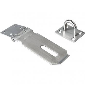 Sayayo Candado Cerrojo Cerradura de puerta Cerrojo de puerta de bloqueo 4 pulgadas, Acero inoxidable acabado, Plata, EMS9