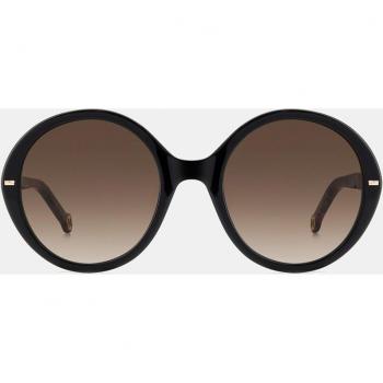 Carolina Herrera Black Red Sunglasses with Brown Shaded Lenses, Unisex, Size: 55 MM