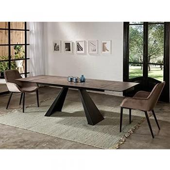 SCHULLER - Mesa de Comedor Moderna - Alai Marron Extensible