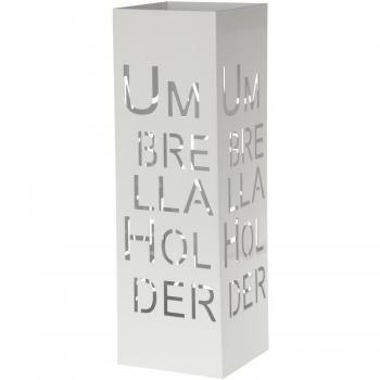 Pide X esa Boca Paragüero, Metal, Blanco, 15.5x15.5x49 cm