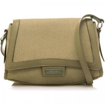 Bolso Nico verde Mustang - Bandolera de mujer en tejido y cierre de solapa