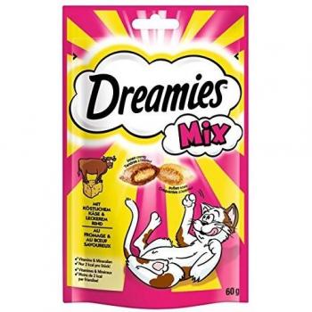 Catisfactions Mix Snack para Gatos 60 g - Queso y Vacuno (Pack de 6 x 60 g)
