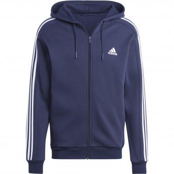 Adidas Essentials 3-Stripes Full Zip Fleece Hoodie for Men