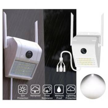Cámara IP Wifi Exterior 3MP 1080p con Luz LED Solar, IP66 y Soporte para MicroSD