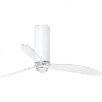 Ventilador de Techo Tubo Acero Difusor Cristal 48,4 Cm