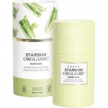 Starskin ORGLAMIC® Celery Juice Serum-in-Oil Emulsion - Suero emulsionado de aceite con extracto de jugo de apio, hidratante, nutritivo, textura ligera, ideal para todo tipo de piel