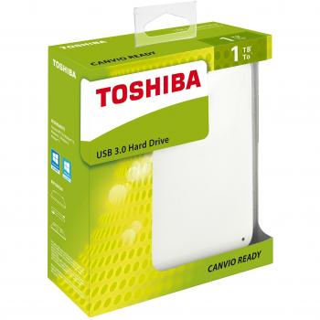 Toshiba Canvio Ready - Disco Duro Externo de 1 TB, 2.5, Color Blanco