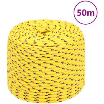 Cuerda de barco polipropileno amarilla 10 mm 50 m
