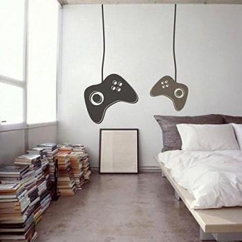 MairGwall Juego de vinilos adhesivos de pared, diseño de mandos de videoconsola, desmontables, vinilo, Custom, 64h x51w