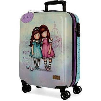 Santoro Gorjuss Friends Walk Together Maleta de Cabina Morado 37x55x20 cms Rígida ABS Cierre TSA 33L 2,6Kgs 4 Ruedas Dobles Equipaje de Mano
