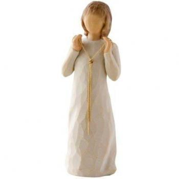Willow Tree Truly Golden Girl Figurine with Chain, Home Décor