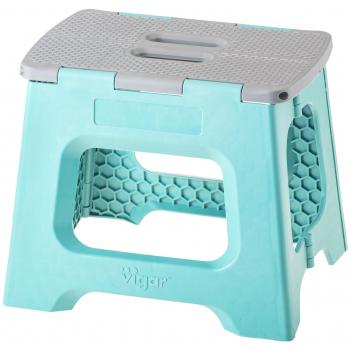 Vigar Taburete Plegable Compact de Color Turquesa de 27 cm de Altura