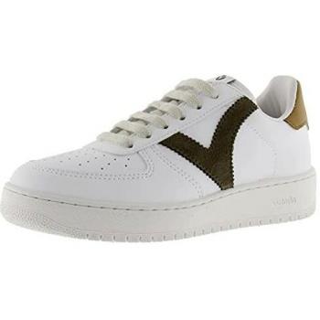 Victoria Zapatillas Deportivas para Mujer 1258201 en Blanco con Detalles en Kaki y Puntera Perforada Unisex