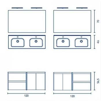 ROYO C0072685 Sansa Conjunto Mueble 120 Blanco