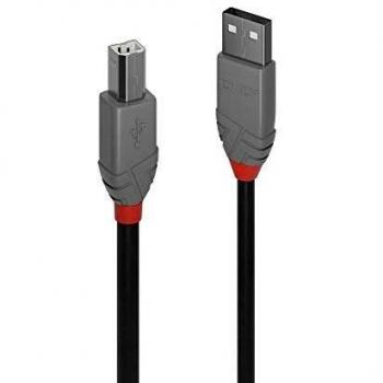 Lindy 36675 Cable USB 5m USB 2.0 USB A USB B Negro