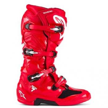 Alpinestars Botas de Cross Tech 7 Rojo, características: botas de motocross, color rojo brillante, tallas disponibles en 45 y 46 (sistema de tallas EE. UU., adulto, hombre, numérico