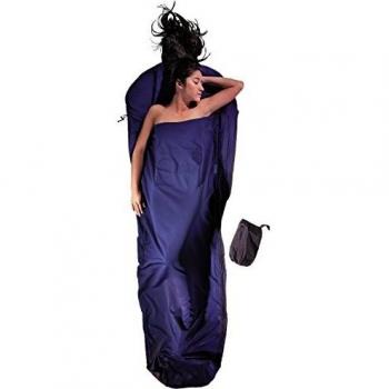 Sábana de Dormir Tipo Momia con Cremallera Izquierda de Microfleece 220 x 80-60 cm Unisex
