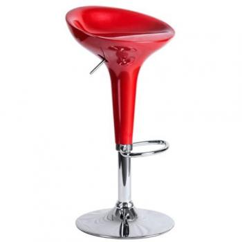 Pack 4 Taburetes Altos Madison Color Rojo en PVC