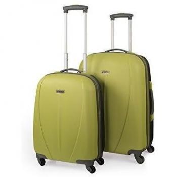 TEMPO - 64215 SET 2 TROLLEYS ABS BICOLOR, Color Verde-Azul oscuro