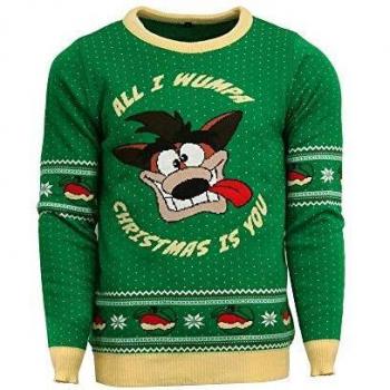 Official Crash Bandicoot Christmas Jumper/Ugly Sweater - UK XL/US L