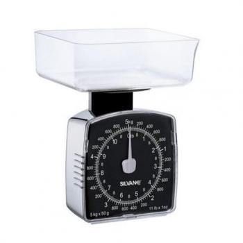 Báscula de Cocina Silvano Analógica con Cubeta Transparente