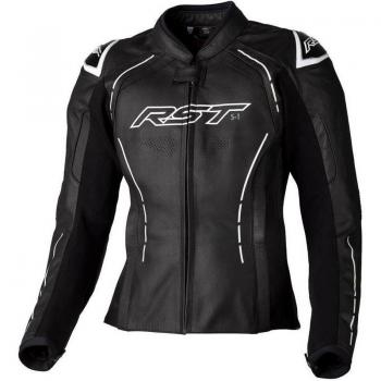 Chaqueta de Moto RST S1 para Mujer - Negro-Blanco (XL)