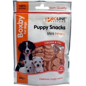 BOXBY PREMIO SNACKS MINI CORAZONES CACHORROS PARA PERRO 100 GRS.