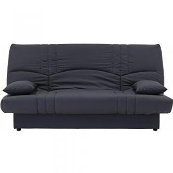 Sofá Cama Clic Clac de 3 Plazas en Tela Gris Antracita - Estilo Contemporáneo - 190 x 92 cm
