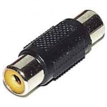 Adaptador E+P GS 19 RCA hembra a hembra, color negro, interfaz de audio