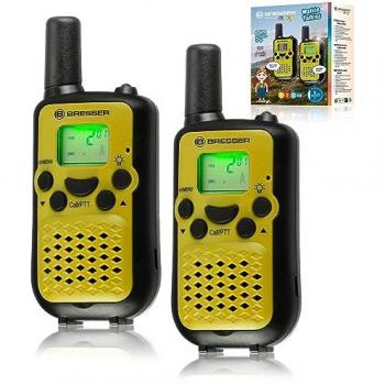 Walkie Talkies Bresser Junior Verde Recargables con Alcance de Hasta 6 km y Función Manos Libres