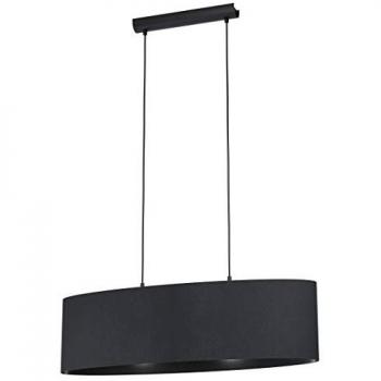 Lámpara Colgante Moderna Maserlo 2 Luces E27 Negra