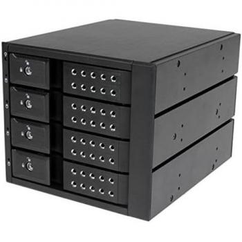 StarTech.com 4 Bay Aluminum Trayless Hot Swap Mobile Rack Backplane for 3.5in SAS II/SATA III - 6 Gbps HDD