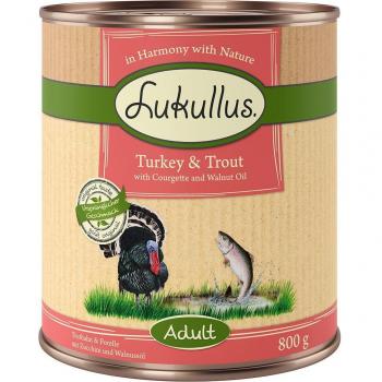 Pack Ahorro: Lukullus 24 x 800 g - Pavo y trucha (sin cereales)